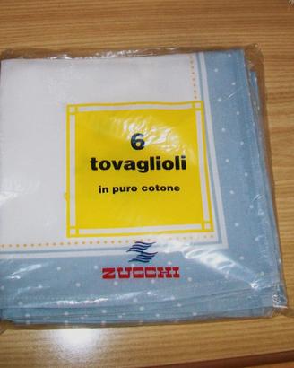 Set 6 tovaglioli in cotone Zucchi NUOVI