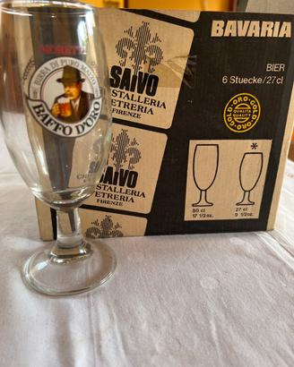 Calici Birra Moretti Baffo d’Oro Scatola Original
