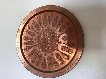 Piatto rame lavorato a mano