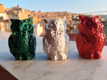 Gufo/civetta in ceramica