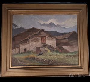quadro, paesaggio di montagna di M.Broggi