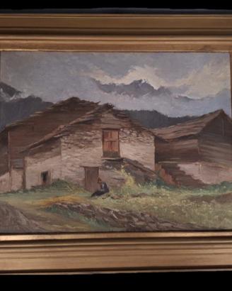 quadro, paesaggio di montagna di M.Broggi