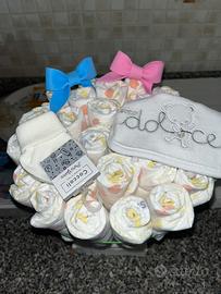 👶🎀 Torta di pannolini personalizzata