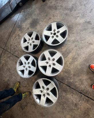 5 cerchi in lega wrangler jk