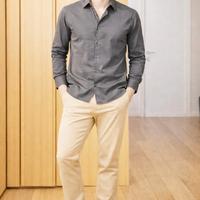 Camicia uomo grigio antracite Alcott