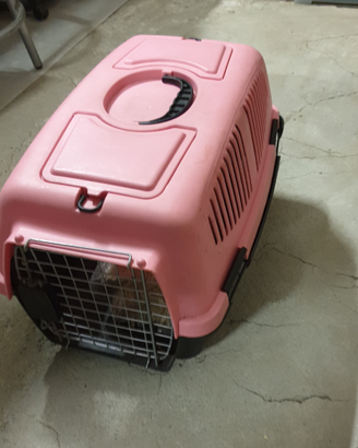 Trasportino rosa per gatto