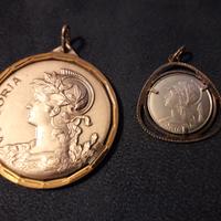 Lotto ciondoli argento e metallo Vittoria Victoria