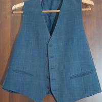 Gilet blu quadrettato