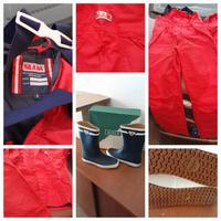 giacca e salopette SLAM,  stivali Aigle 