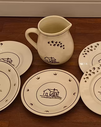 Servizio vintage Coccio Mulino Bianco