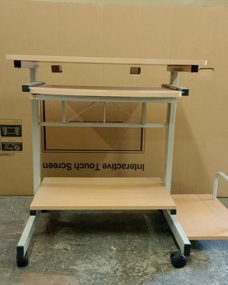 TAVOLO PORTA PC CON RUOTE