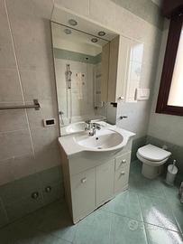 ARREDO BAGNO CON LAVABO SPECCHIERA E ILLUMINAZIONE