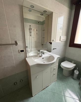 ARREDO BAGNO CON LAVABO SPECCHIERA E ILLUMINAZIONE