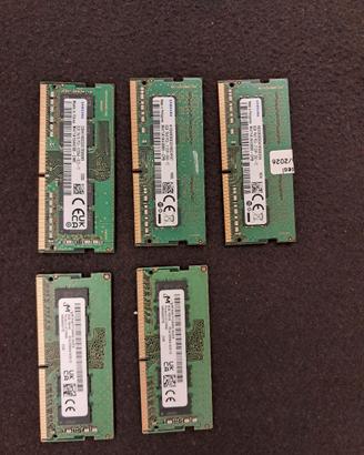 ram ddr4 5x 8GB