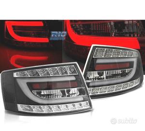FANALI PER AUDI A6 C6 04-08 SEDAN LED NERI 7PIN