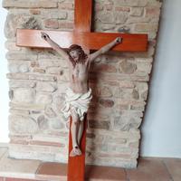 Antico crocifisso scultura 