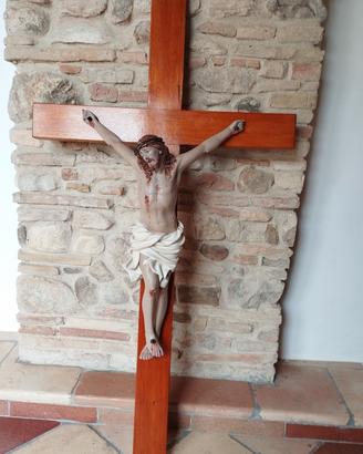 Antico crocifisso scultura 