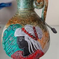Vaso anfora cretese dipinto a mano copia museo