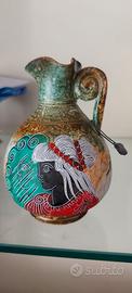 Vaso anfora cretese dipinto a mano copia museo