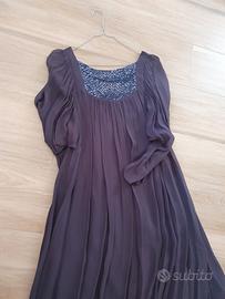 Vestito Sica Murt con sottoveste coordinata viola