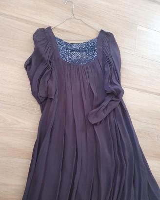 Vestito Sica Murt con sottoveste coordinata viola