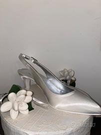 Scarpa da sposa in raso. N.37