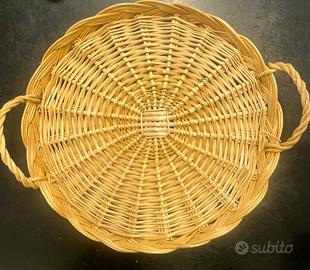 Cestino paglia con manici