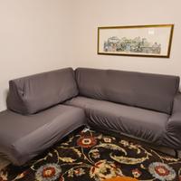 Copri divano angolare grigio