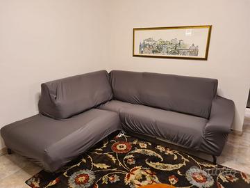 Copri divano angolare grigio