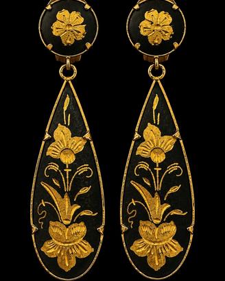 Antichi orecchini Oro Toledo anni 50 clip