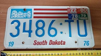 Targa automobilistica Americana 1976 originale