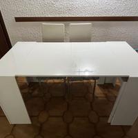 Tavolo Allungabile Bianco Lucido