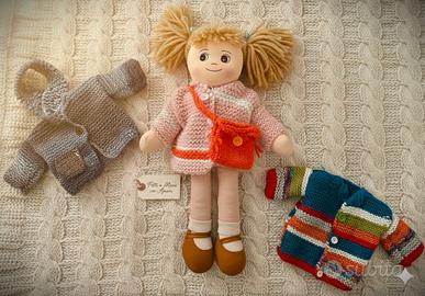 Bambola Pigotta  + Set Guardaroba Artigianale