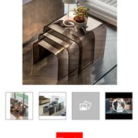 tris tavolini Tonin serie anemone