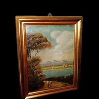 Antico dipinto Paesaggistico Italiano primo 900