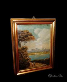 Antico dipinto Paesaggistico Italiano primo 900