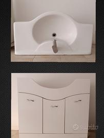 Lavabo e mobile 3 ante con miscelatore 