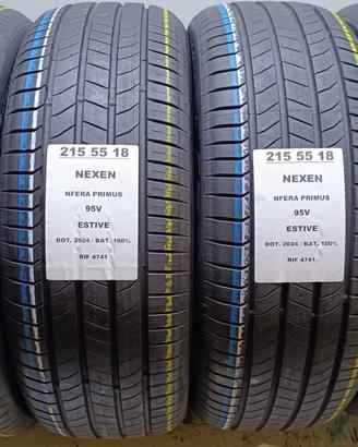 4 GOMME 215 55 18 NEXEN 2024 100% RIF4741