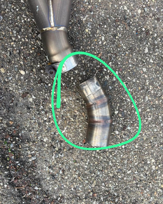 Scarico con curva Mivv titanium per Honda