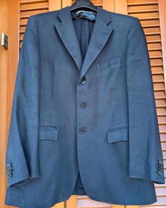 Giacca uomo lino blu Tg 54 100% Lino