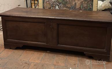 Cassapanca Antica in Noce Massello 