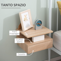 Comodino da parete Westwing Ashlan