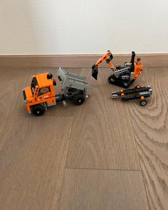 Camion Lego Technic set 2-1 comioncino+escavatore