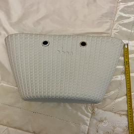 O bag “Knit” Bianca – Scocca a Trecce con Sacca