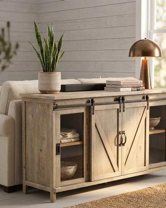 Madia credenza industriale 142 cm ante scorrevoli