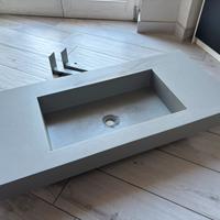 Lavandino bagno in Ecomalta Cemento