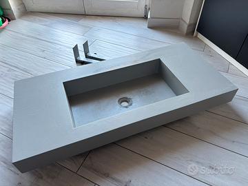 Lavandino bagno in Ecomalta Cemento