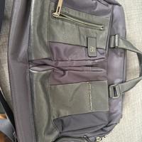 Borsa piquadro misto pelle e tessuto