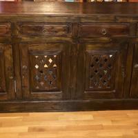 Credenza arte povera stile rustico legno noce