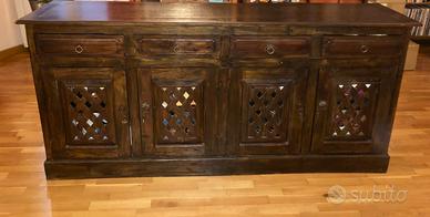 Credenza arte povera stile rustico legno noce